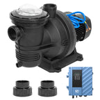 DIFFUL Solar Powered Pool Pump,1.2 HP 72 V AD 60 ft Head For Pool Draining