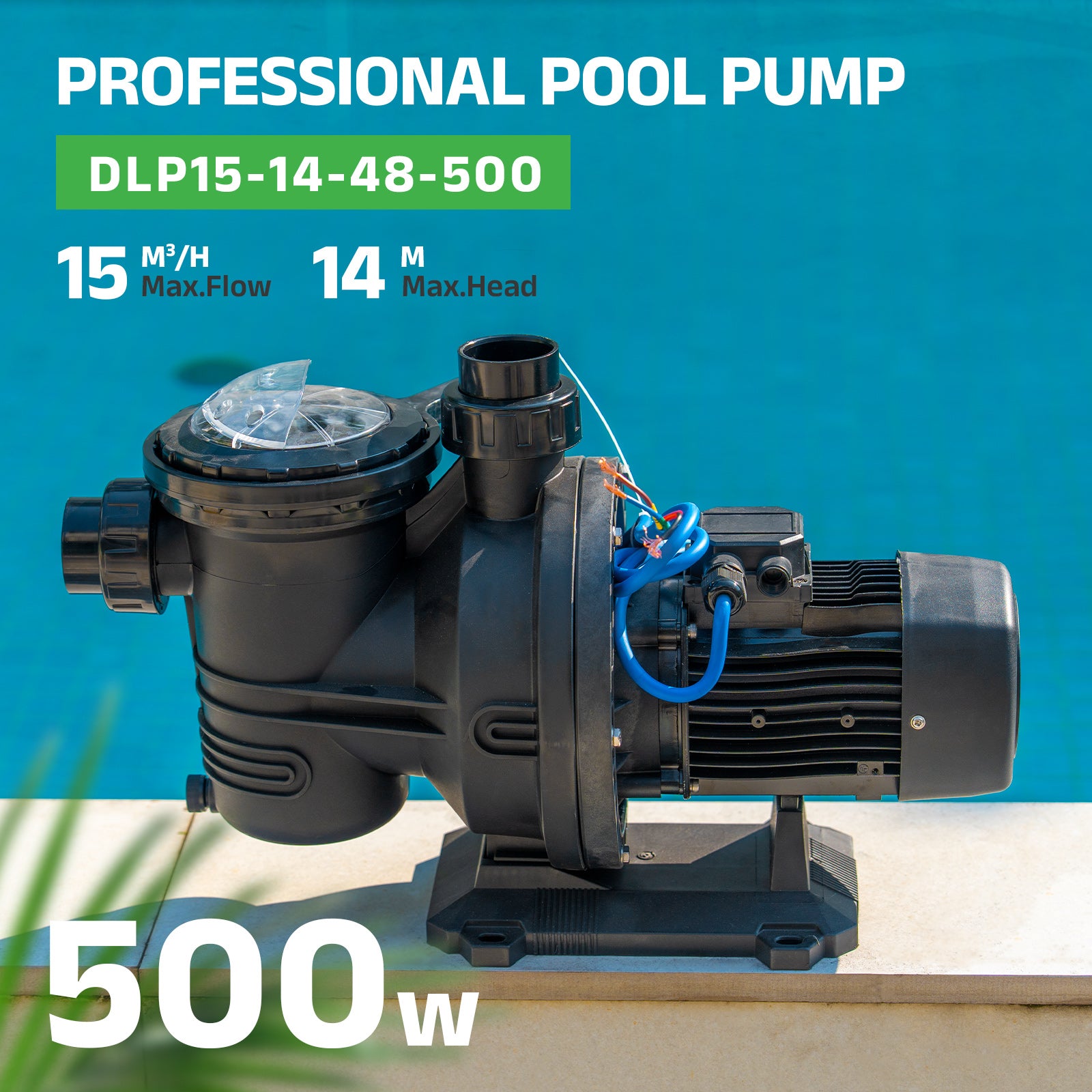 DIFFUL Pool Solar Pump Supplier,0.7 HP 65 GPM Flow DC For Home & Garden