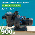 DIFFUL Solar Powered Pool Pump,1.2 HP 72 V AD 60 ft Head For Pool Draining