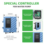 DIFFUL Solar Powered Pump, 3 inch 1.5 HP 85 V - 280 V AC/DC 400 ft Head For Livestock