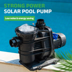 DIFFUL Solar Swimming Pool Pump Supplier For Household 60 ft 1.6 HP 120 GPM AC/DC