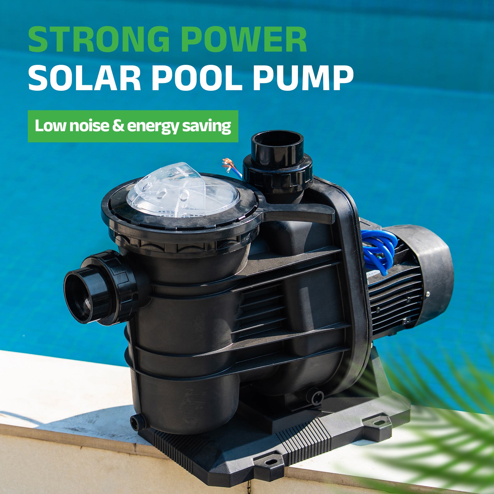 DIFFUL Solar Swimming Pool Pump Supplier For Household 60 ft 1.6 HP 120 GPM AC/DC