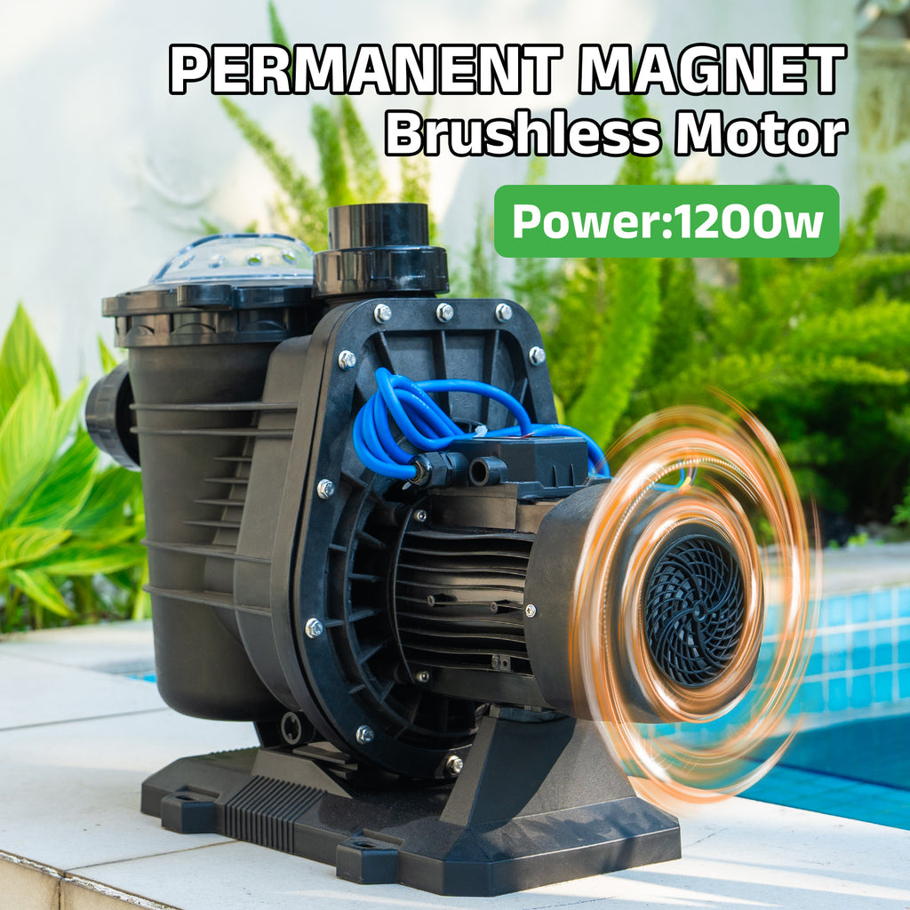 DIFFUL Solar Swimming Pool Pump Supplier For Household 60 ft 1.6 HP 120 GPM AC/DC