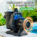 DIFFUL Solar Swimming Pool Pump Supplier For Household 60 ft 1.6 HP 120 GPM AC/DC