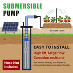 DIFFUL Solar Screw Pump Solutions, 3 inch 1.5 HP 10 GPM Flow 85 V - 280 V AC/DC For Irrigation