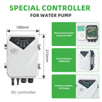 DIFFUL Solar Well Pump Kit , 3 inch 0.5 HP 15 GPM Flow DC For Farmland Irrigation