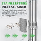 DIFFUL Solar Well Pump Kit , 3 inch 0.5 HP 15 GPM Flow DC For Farmland Irrigation