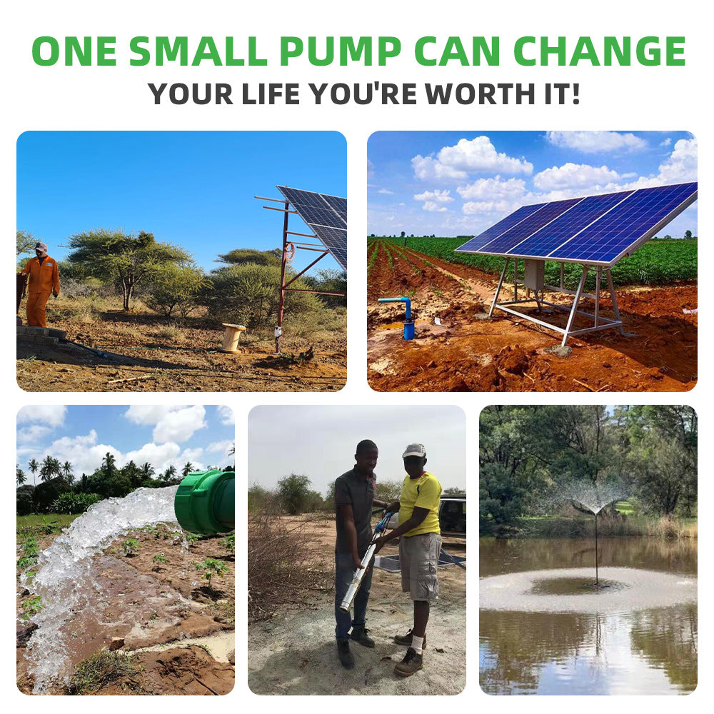 DIFFUL Solar Water Pump Solutions, 4 inch 3 HP 85 V - 280 V AC/DC For Livestock