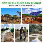 DIFFUL Solar Water Pump Kit, 4 inch 2 HP 55 GPM Flow DC 200 ft Head For Irrigation