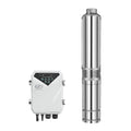 DIFFUL Solar Water Pump Kit, 4 inch 2 HP 55 GPM Flow DC 200 ft Head For Irrigation